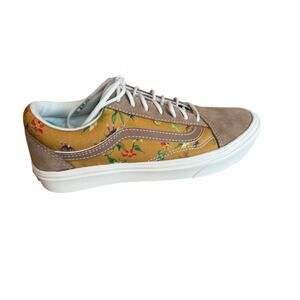 VANS Comfycush Old Skool Low Top Sneakers Golden Brown Fatal Floral 7